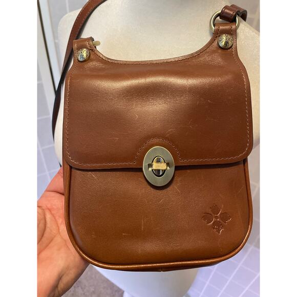 Patricia Nash Handbags - Patricia Nash Leather Crossbody Bag Cognac Brown Boho Equestrian Western Classic